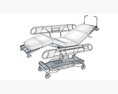 Patient Transfer Stretcher Trolley 3Dモデル