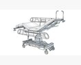 Patient Transfer Stretcher Trolley 3D-Modell