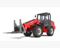Telescopic Wheel Loader 3D 모델  front view