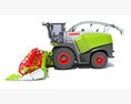 Claas Jaguar Self-Propelled Combine Harvester 3Dモデル 後ろ姿