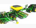 Tractor With Seeding Machine 3D модель