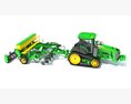 Tractor With Sowing Drill 3D модель