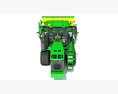 Tractor With Sowing Drill 3D-Modell Vorderansicht