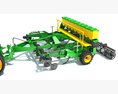 Tractor With Sowing Drill Modello 3D dashboard