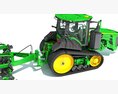 Tractor With Sowing Drill 3D-Modell