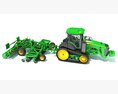 Tractor With Wide Cultivator 3d model dashboard