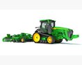 Tractor With Wide Cultivator 3D模型 seats