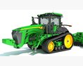 Tractor With Wide Cultivator Modello 3D