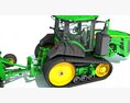 Tractor With Wide Cultivator 3D 모델 