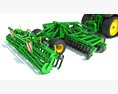 Tractor With Wide Cultivator 3d model