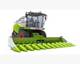 Claas Corn Combine 3Dモデル front view