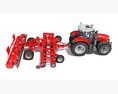 Agricultural Disc Harrow Tractor 3D 모델 