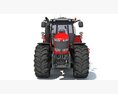 Agricultural Tractor With Disc Harrow 3d model front view