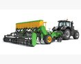 Agricultural Tractor With Disk Harrow Modelo 3d