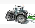 Agricultural Tractor With Disk Harrow Modèle 3d dashboard
