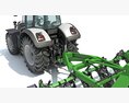 Agricultural Tractor With Disk Harrow 3D-Modell seats