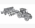 Agricultural Tractor With Disk Harrow 3D-Modell
