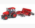 Agricultural Tractor With Planter 3d model