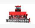 Agricultural Tractor With Planter 3d model side view