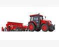 Agricultural Tractor With Planter 3D模型