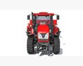 Agricultural Tractor With Planter 3D 모델  front view