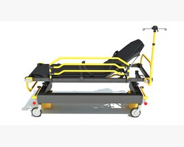 Ambulance Stretcher With Railings 3D model