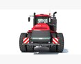 Articulated Tractor With Seed Drill Modèle 3d vue frontale