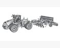Articulated Tractor With Seed Drill Modèle 3d