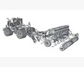 Articulated Tractor With Seed Drill Modelo 3d