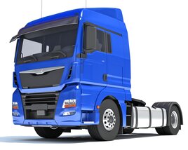 Blue Cab Tractor Unit 3D 모델 