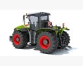 CLAAS Xerion Tractor 3D模型 wire render