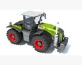 CLAAS Xerion Tractor Modello 3D vista dall'alto