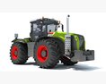 CLAAS Xerion Tractor Modello 3D vista frontale