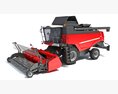 Combine Harvester With Grain Header 3d model