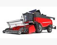 Combine Harvester With Grain Header 3D-Modell
