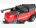 Combine Harvester With Grain Header Modello 3D seats