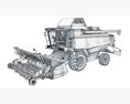 Combine Harvester With Grain Header Modello 3D