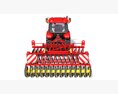 Compact Tractor With Cultivator Modelo 3D vista lateral