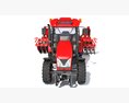Compact Tractor With Cultivator Modello 3D vista frontale