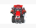 Compact Tractor With Folding Harrow 3d model front view