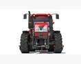 Compact Tractor With Folding Harrow 3d model clay render