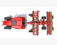 Compact Tractor With Folding Harrow Modello 3D dashboard