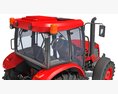 Compact Tractor With Folding Harrow 3d model seats