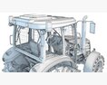 Compact Tractor With Folding Harrow 3D 모델 