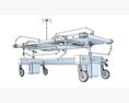 Emergency Care Transfer Stretcher 3D-Modell