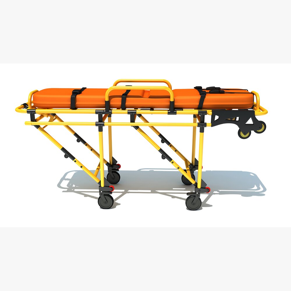 Emergency Medical Trolley 3D-Modell