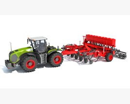 Farm Tractor Planter 3D model