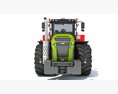 Farm Tractor Planter 3D-Modell Draufsicht