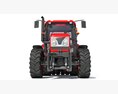 Farm Tractor With Grain Drill 3D-Modell clay render