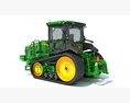 Green Tracked Tractor Modelo 3d wire render